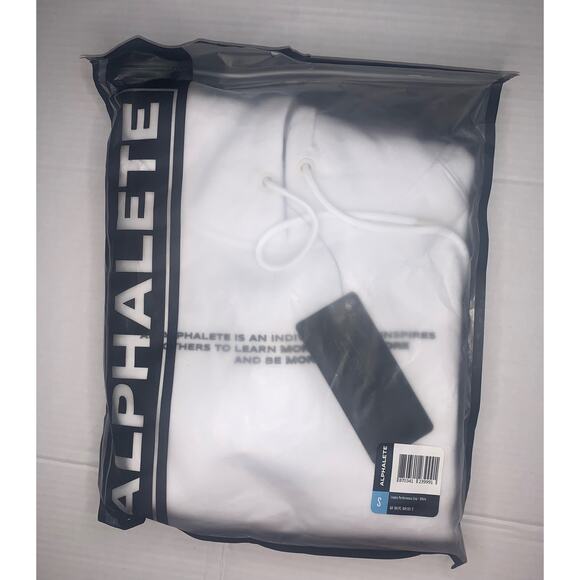 ALPHALETE Legacy Performance Cropped Hoodie. White. Small - Picture 5 of 15